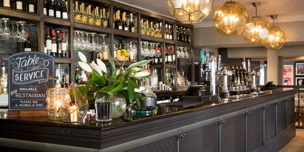 A picture of our bar at the Red Lion, High Lane in Disley near to Lyme Park and Marple